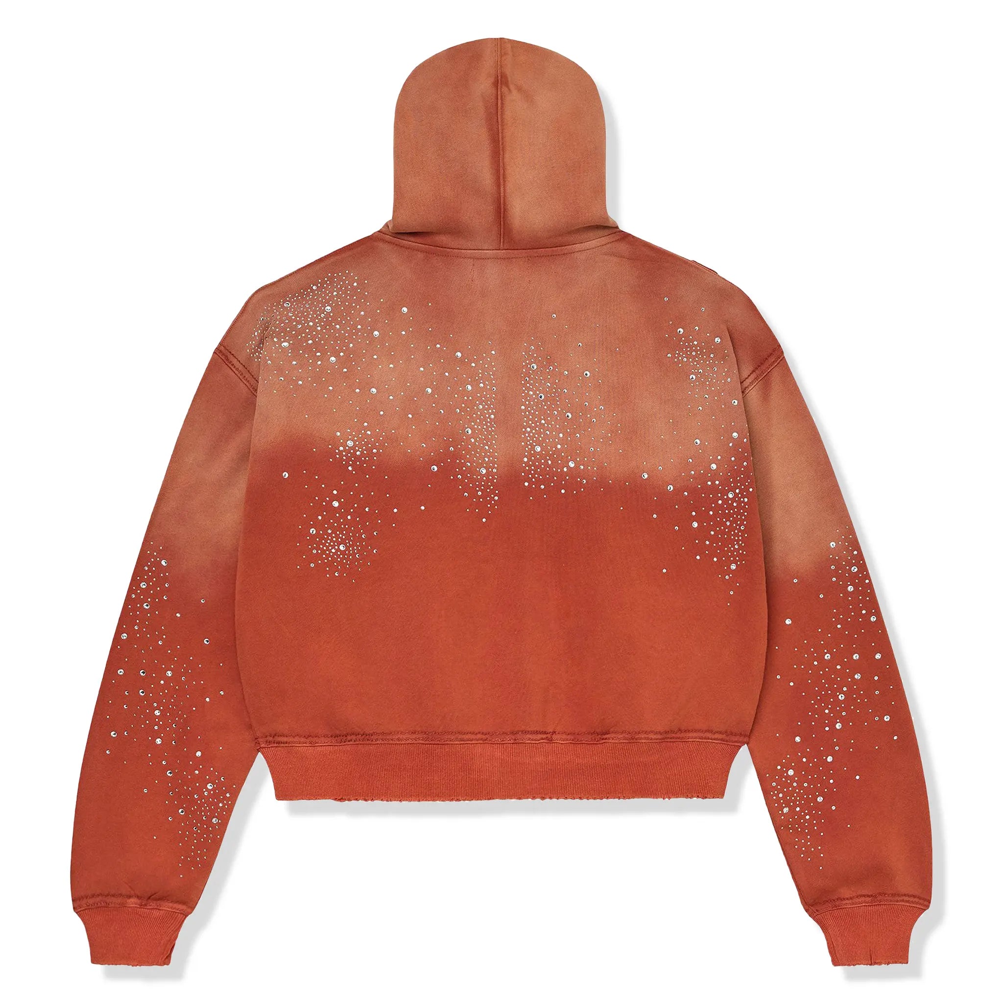 Back View of Vale Forever Valley Classico Orange Zip-Up Hoodie 11451 1SS2604VFCZUH-ORAN